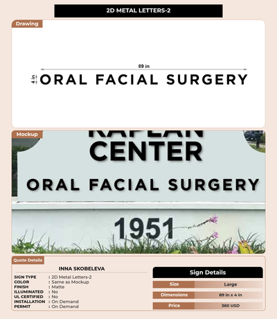 CUSTOM MOCKUP SIGN FOR Inna Skobeleva