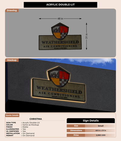 CUSTOM MOCKUP SIGN FOR Christina