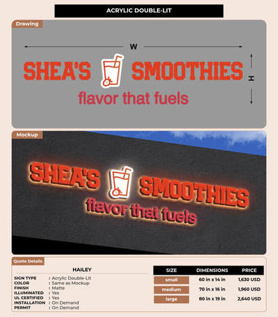CUSTOM MOCKUP SIGN FOR Hailey