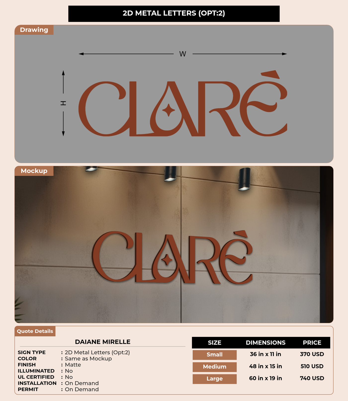 CUSTOM MOCKUP SIGN FOR Daiane Mirelle