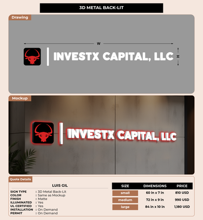 CUSTOM MOCKUP SIGN FOR Luis Gil