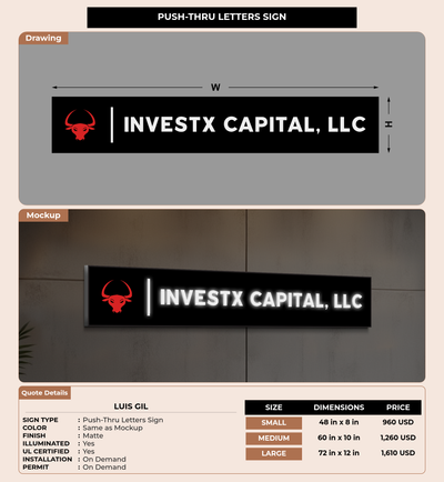 CUSTOM MOCKUP SIGN FOR Luis Gil
