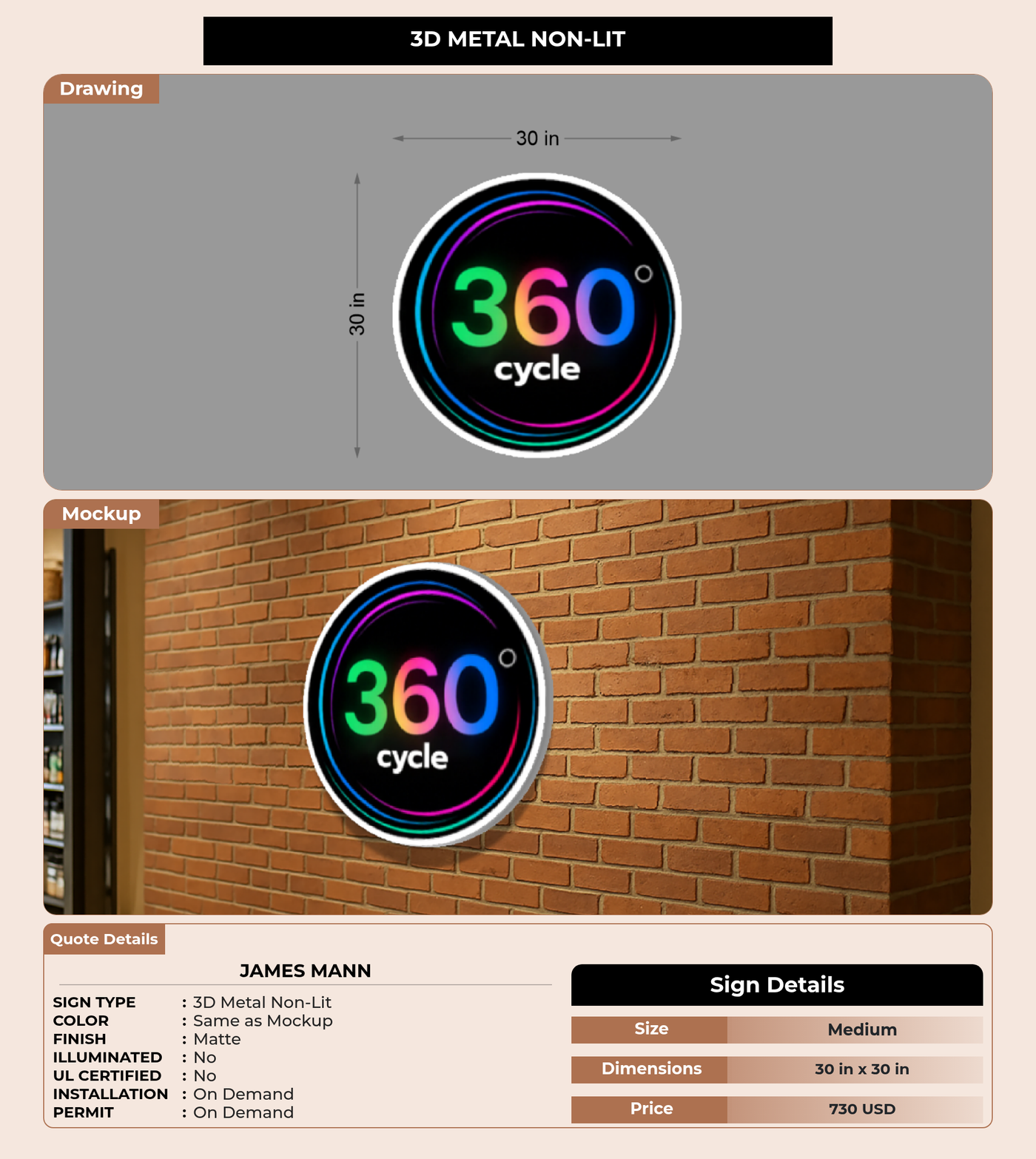 CUSTOM MOCKUP SIGN FOR James Mann