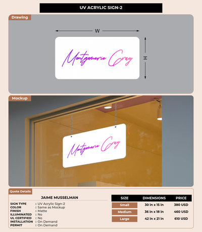 CUSTOM MOCKUP SIGN FOR Jaime Musselman