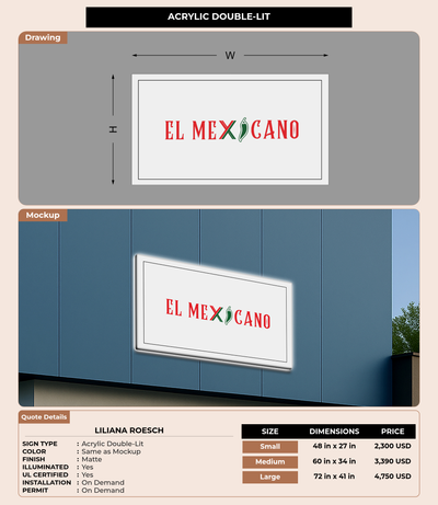 CUSTOM MOCKUP SIGN FOR Liliana Roesch