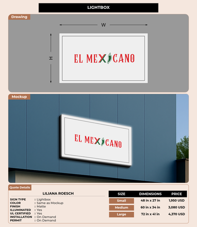 CUSTOM MOCKUP SIGN FOR Liliana Roesch