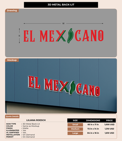 CUSTOM MOCKUP SIGN FOR Liliana Roesch