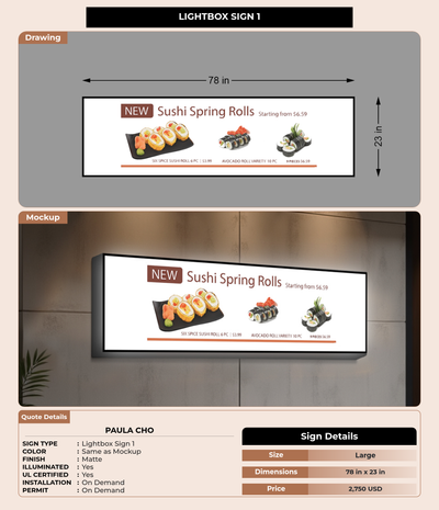 CUSTOM MOCKUP SIGN FOR Paula Cho