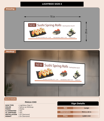 CUSTOM MOCKUP SIGN FOR Paula Cho