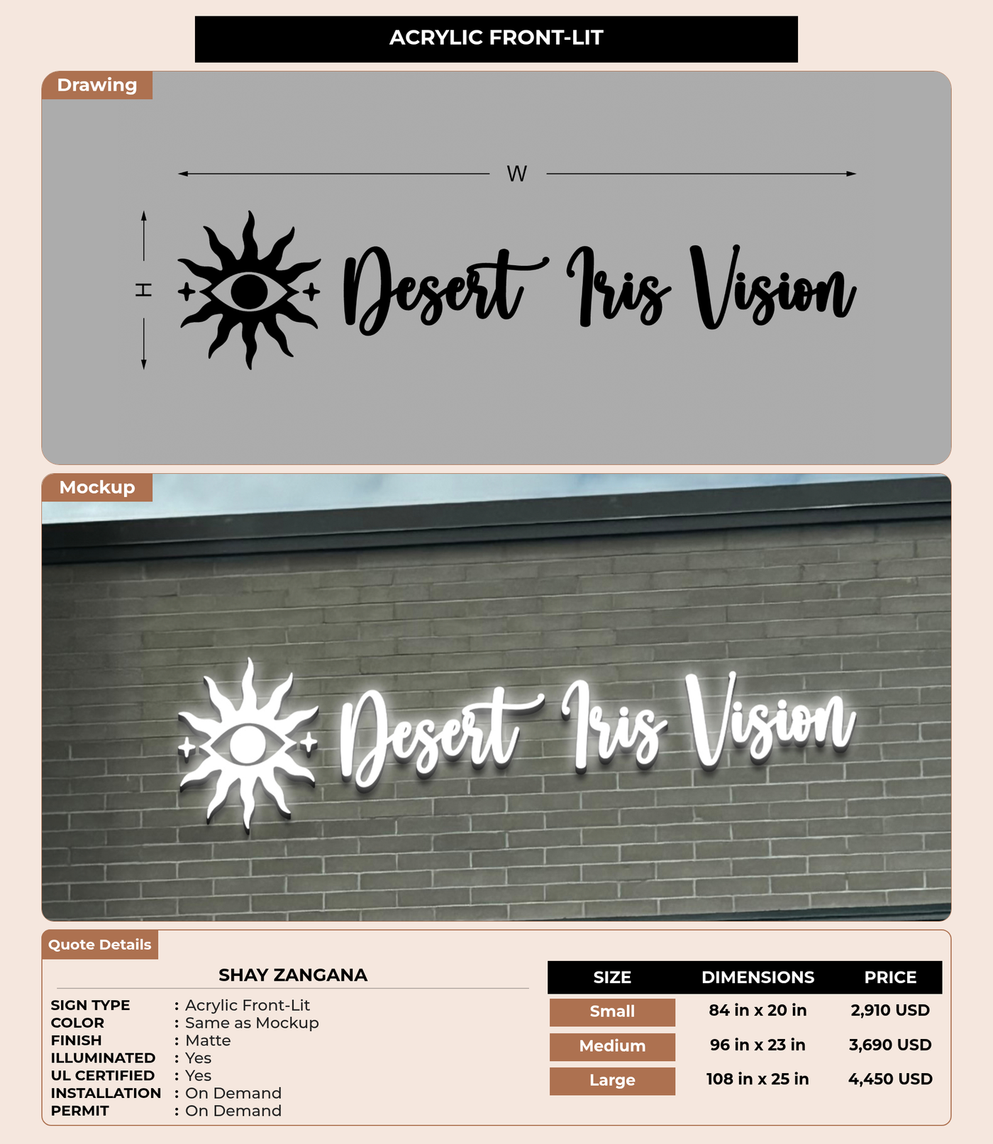 CUSTOM MOCKUP SIGN FOR Shay Zangana
