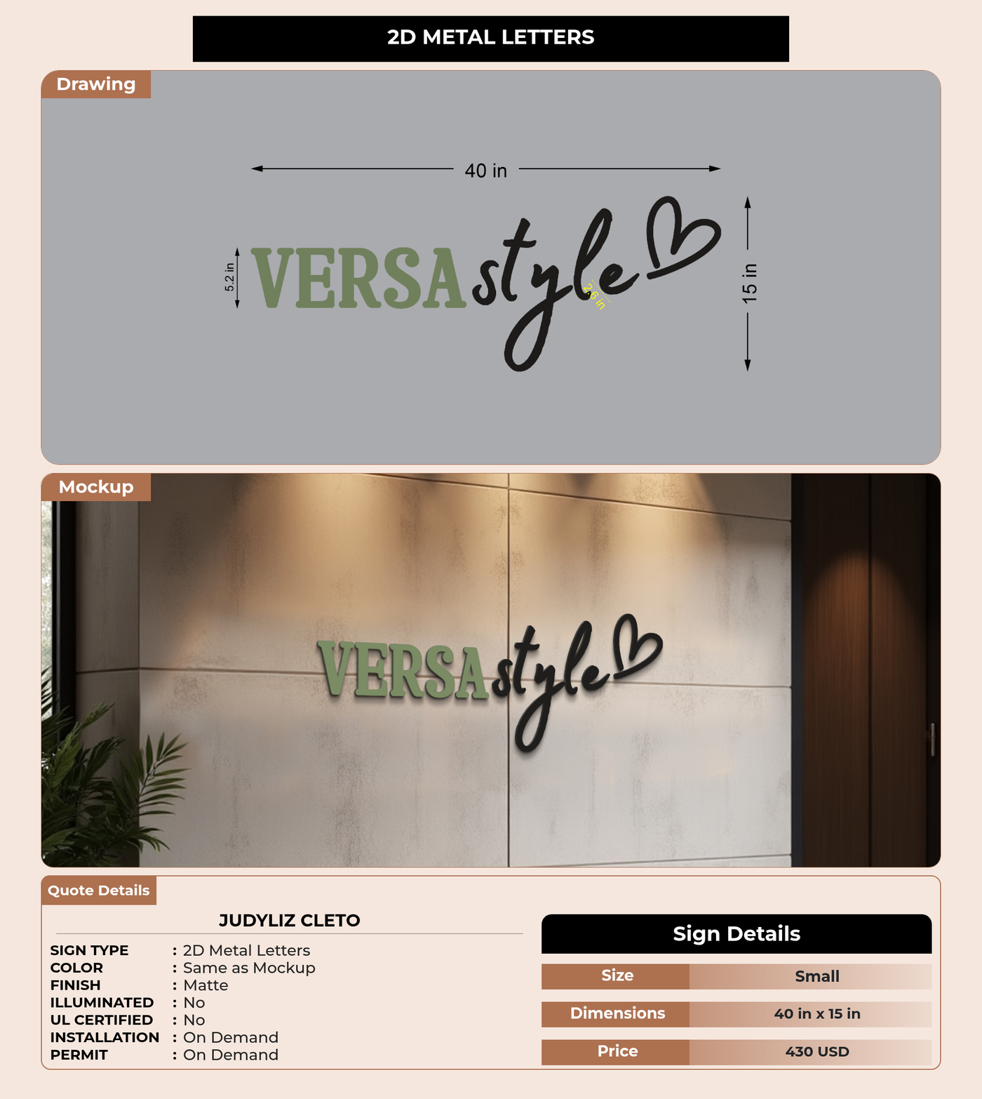 CUSTOM MOCKUP SIGN FOR Judyliz Cleto