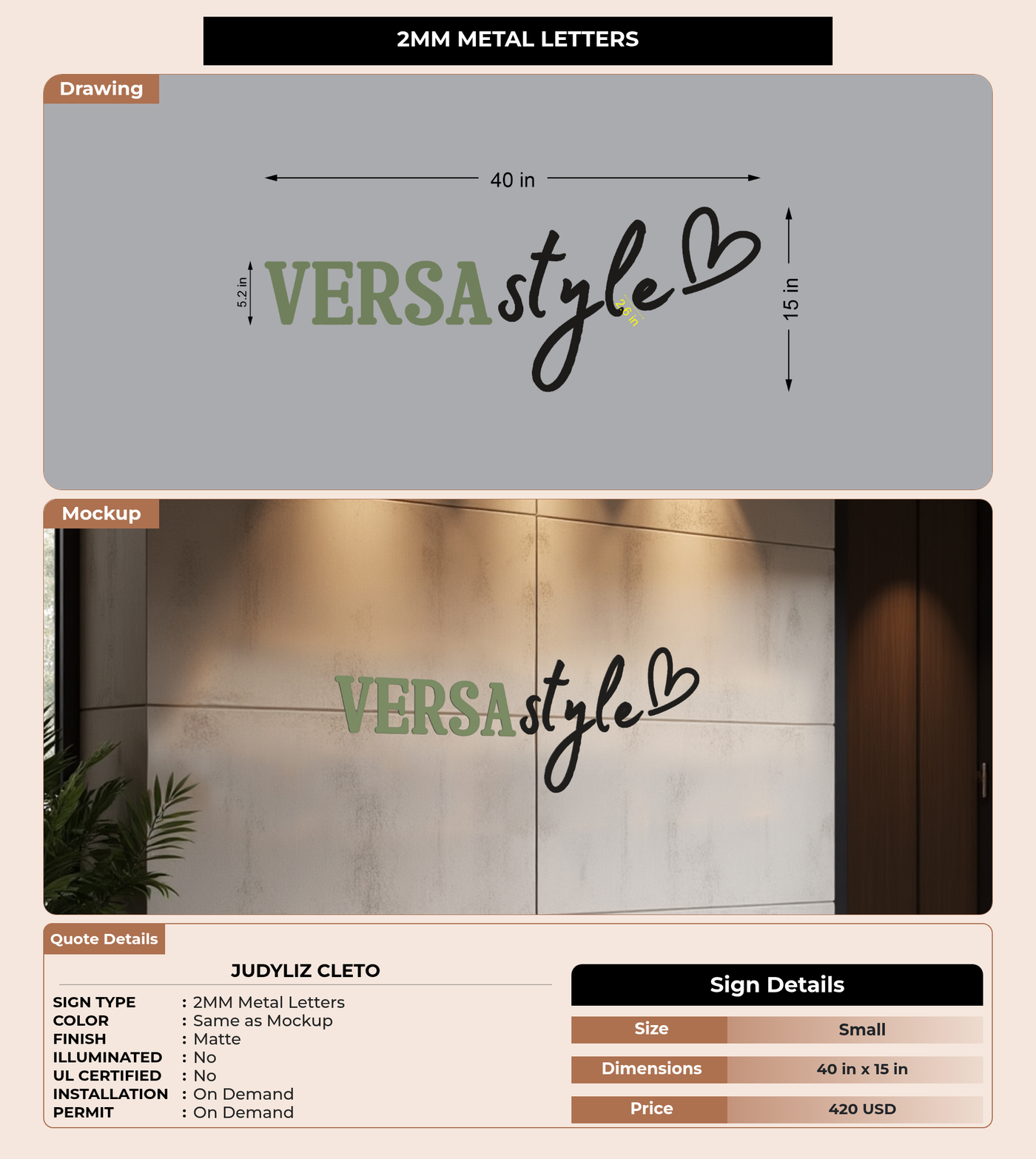 CUSTOM MOCKUP SIGN FOR Judyliz Cleto