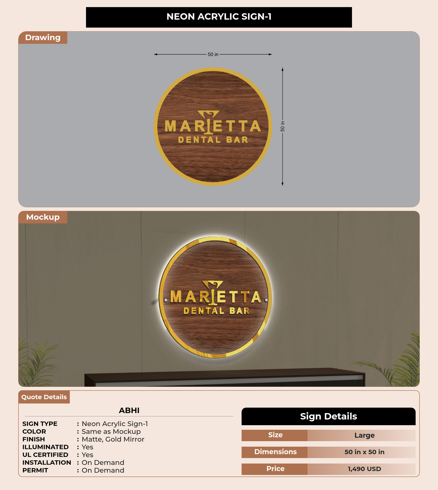 CUSTOM MOCKUP SIGN FOR Abhi