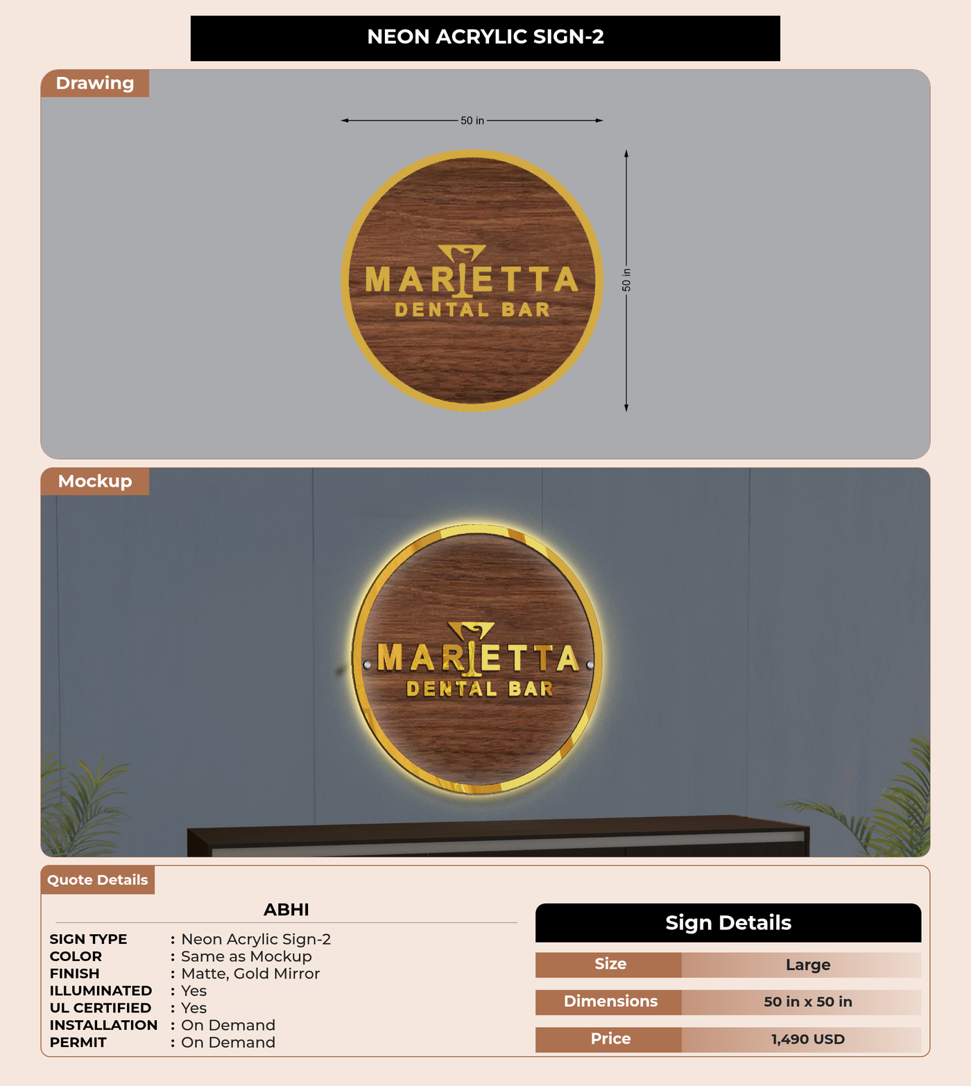 CUSTOM MOCKUP SIGN FOR Abhi
