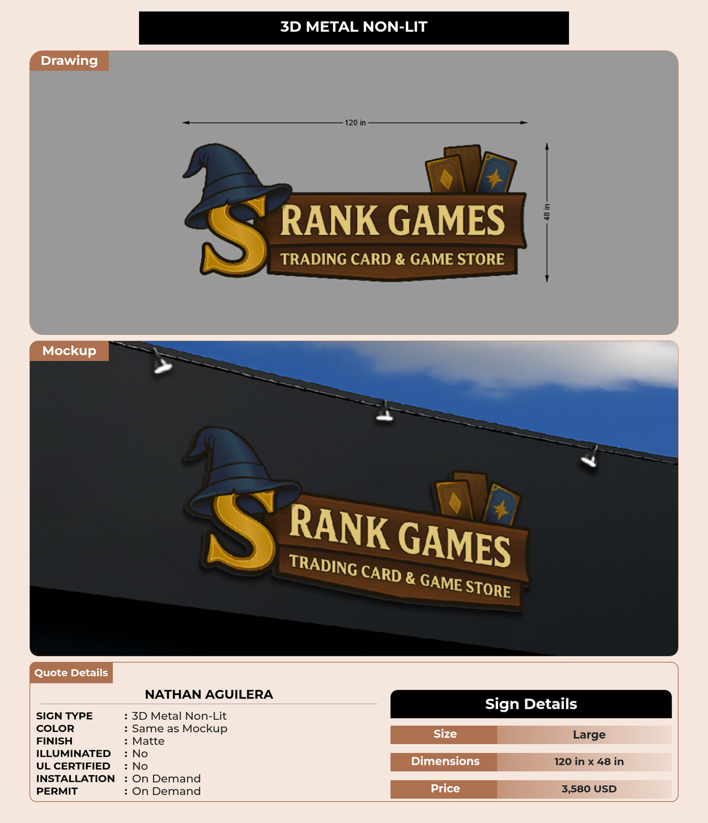 CUSTOM MOCKUP SIGN FOR Nathan Aguilera