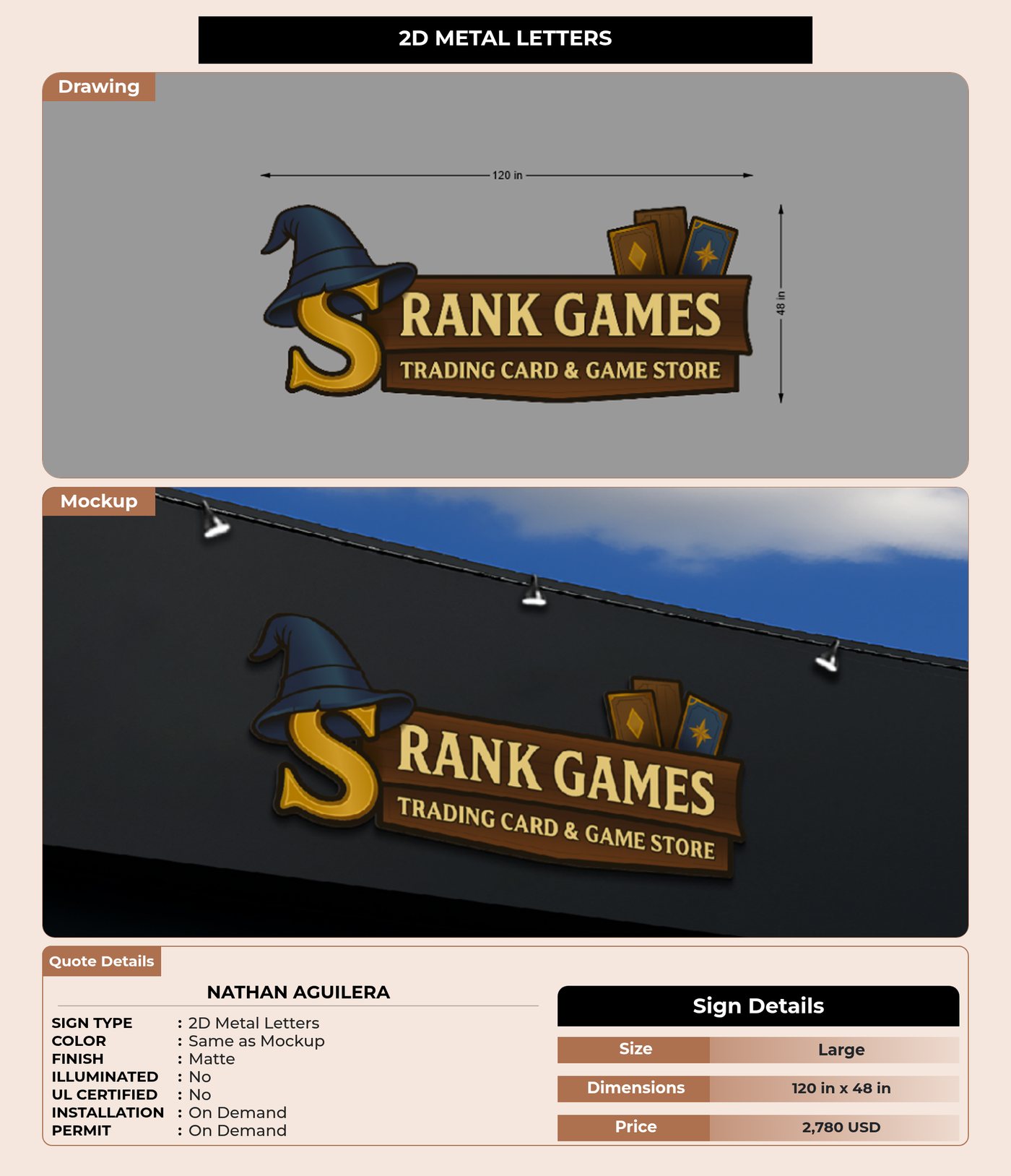 CUSTOM MOCKUP SIGN FOR Nathan Aguilera