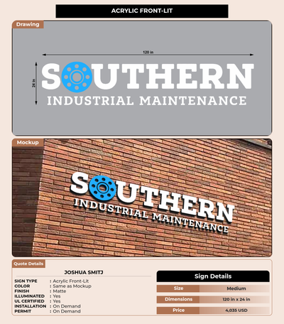 CUSTOM MOCKUP SIGN FOR Joshua Smitj