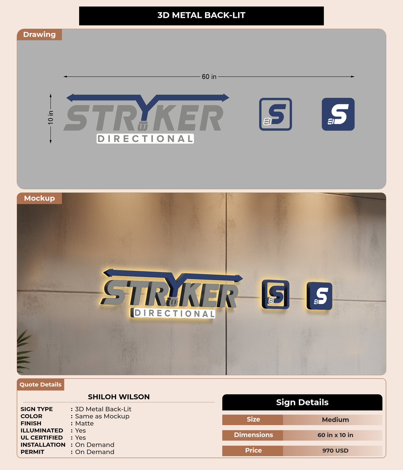 CUSTOM MOCKUP SIGN FOR Shiloh Wilson