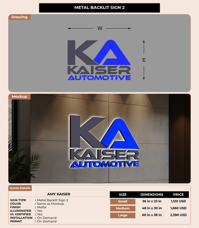 CUSTOM MOCKUP SIGN FOR Amy Kaiser