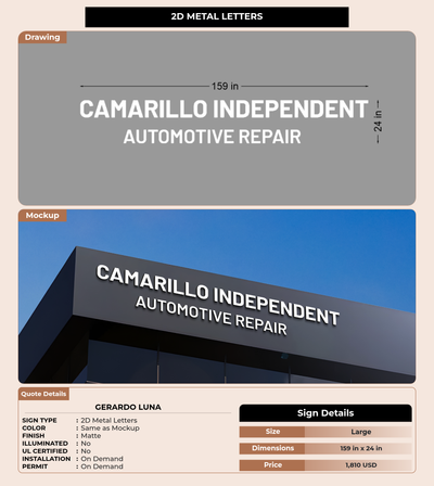CUSTOM MOCKUP SIGN FOR Gerardo Luna