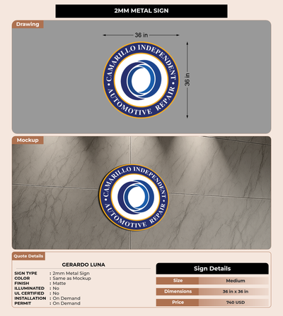 CUSTOM MOCKUP SIGN FOR Gerardo Luna