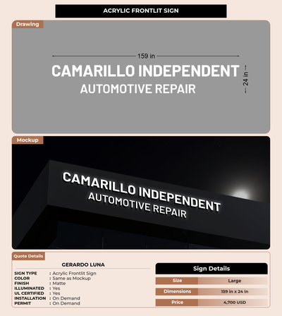 CUSTOM MOCKUP SIGN FOR Gerardo Luna