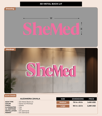 CUSTOM MOCKUP SIGN FOR Alejandra Zavala