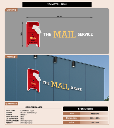 CUSTOM MOCKUP SIGN FOR Marion Daniel
