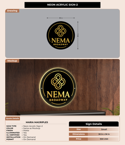 CUSTOM MOCKUP SIGN FOR Maria magriples
