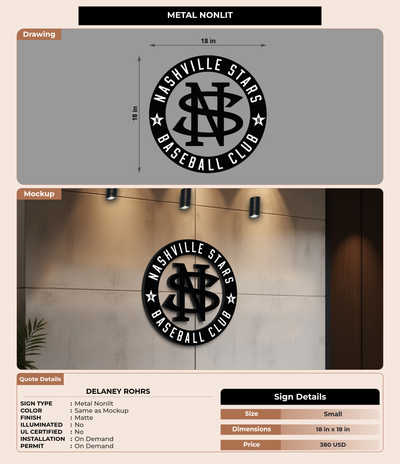 CUSTOM MOCKUP SIGN FOR Delaney Rohrs