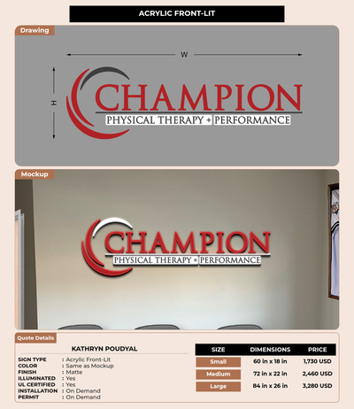 CUSTOM MOCKUP SIGN FOR Kathryn Poudyal