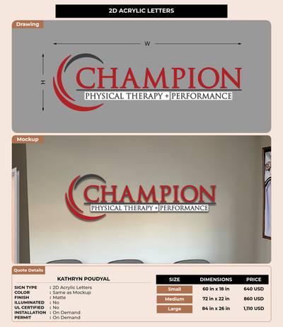 CUSTOM MOCKUP SIGN FOR Kathryn Poudyal