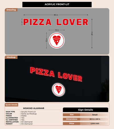 CUSTOM MOCKUP SIGN FOR Moayad Alahmar