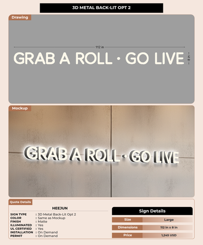 CUSTOM MOCKUP SIGN FOR Heejun