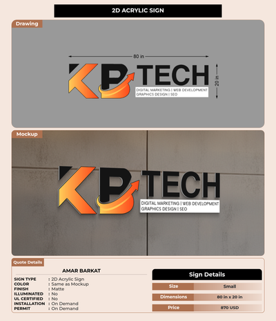 CUSTOM MOCKUP SIGN FOR Amar Barkat