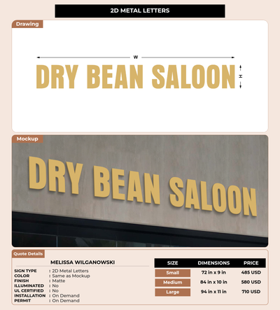 CUSTOM MOCKUP SIGN FOR Melissa Wilganowski