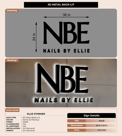CUSTOM MOCKUP SIGN FOR Ellie Stormer
