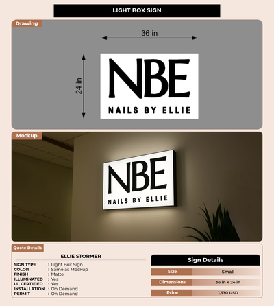 CUSTOM MOCKUP SIGN FOR Ellie Stormer