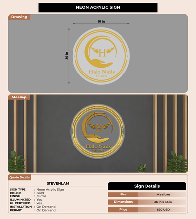 CUSTOM MOCKUP SIGN FOR stevenlam