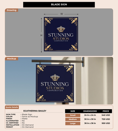 CUSTOM MOCKUP SIGN FOR ECATHERINA BAILEY