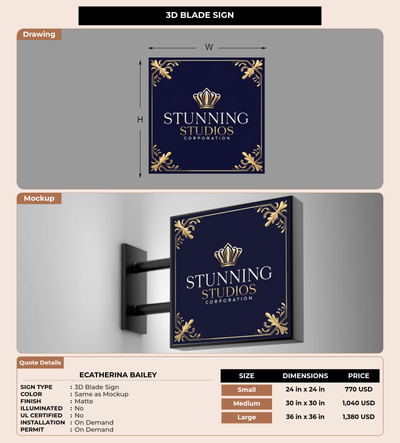 CUSTOM MOCKUP SIGN FOR ECATHERINA BAILEY