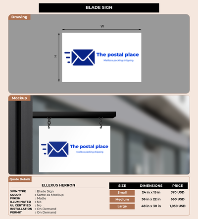 CUSTOM MOCKUP SIGN FOR Ellexus Herron