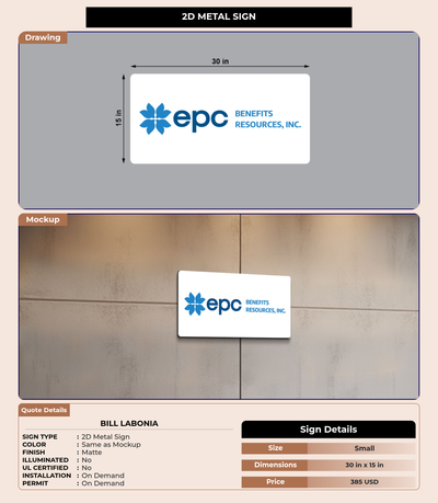 CUSTOM MOCKUP SIGN FOR Bill Labonia