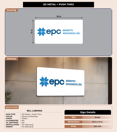 CUSTOM MOCKUP SIGN FOR Bill Labonia