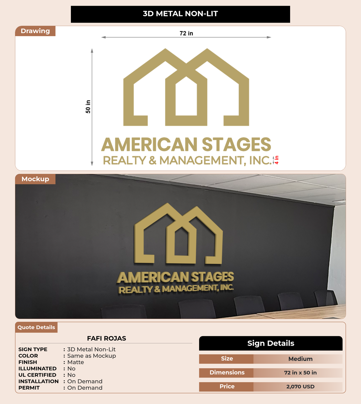 CUSTOM MOCKUP SIGN FOR Fafi Rojas