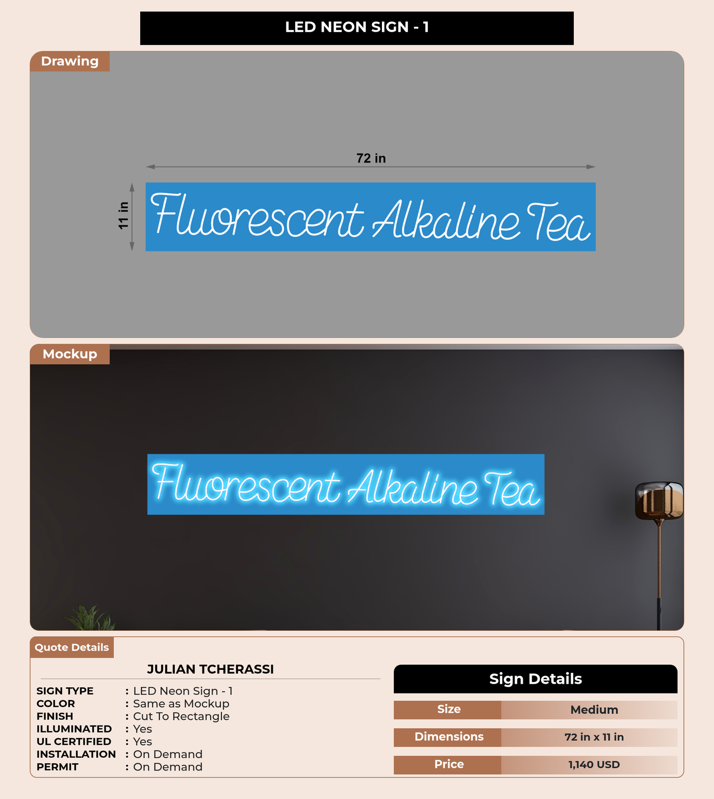 CUSTOM MOCKUP SIGN FOR Julian Tcherassi
