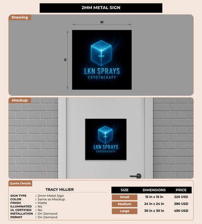 CUSTOM MOCKUP SIGN FOR Tracy Hillier