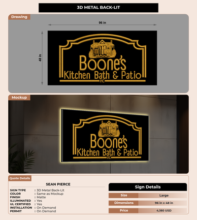 CUSTOM MOCKUP SIGN FOR Sean Pierce