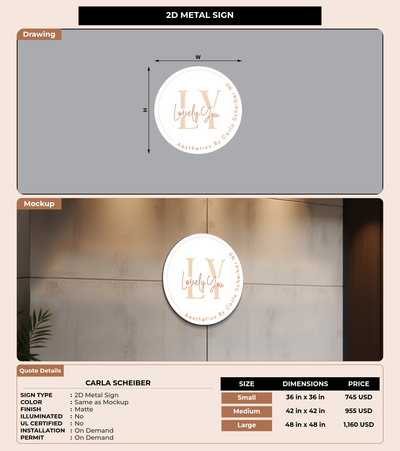 CUSTOM MOCKUP SIGN FOR Carla Scheiber
