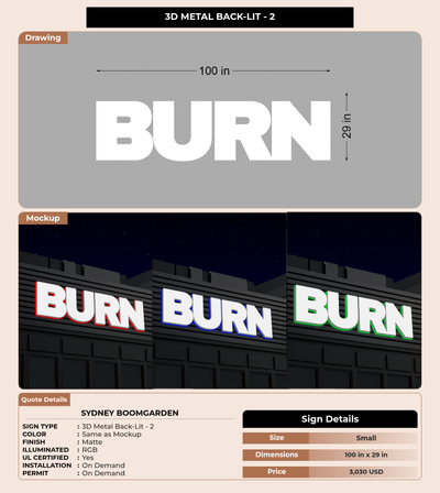 CUSTOM MOCKUP SIGN FOR Sydney Boomgarden